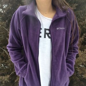Columbia zip-up purple jacket